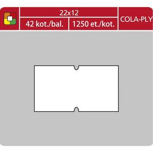 Etikety 22x12 pre 2212 cenovka biela - Plastobal