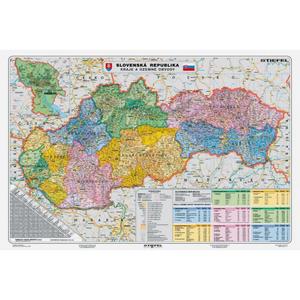 Mapa Slovensko-Kraje a územné obvody - Plastobal