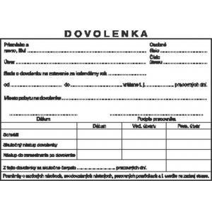 Dovolenka A6 samoprepis - Plastobal