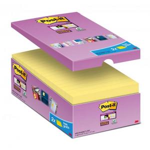 Bločky Post-it Super Sticky žlté 76x127mm 16x90l - Plastobal