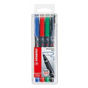 Sada popisovačov OHP STABILO universal F 842/4S - Popisovače na fólie a CD | ***