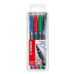 Sada popisovačov OHP STABILO universal M 843/4S - Popisovače na fólie a CD | ***