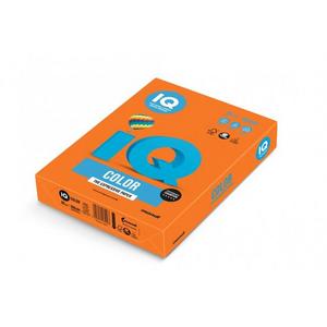 Farebný papier IQ color oranžový OR43, A4 160g - Plastobal