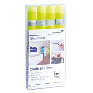 Popisovač na tabule Legamaster GLASSBOARD žltý 4ks - Plastobal