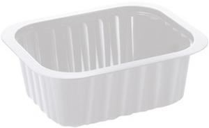 Duni krabička 1-dielna White - Side dish, PP, 138x114x53 mm [300 ks] - Plastobal