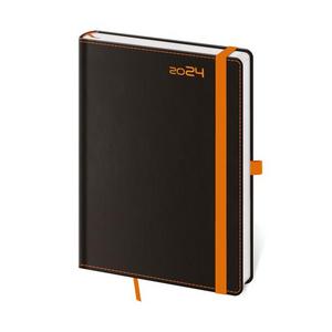 Diár BLACK ORANGE denný A5 14,3x20,5cm 2022 - Plastobal