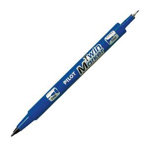 Popisovač obojstranný PILOT Twin Marker BeGreen 05+03 mm modrý - Plastobal
