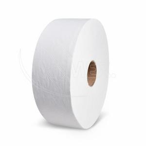 Toaletný papier (Tissue) 2vrstvý s ražbou biely `JUMBO` O25cm 240m [6 ks] - Plastobal