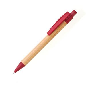 Bamusové pero BORGO STRAW červené - Plastobal