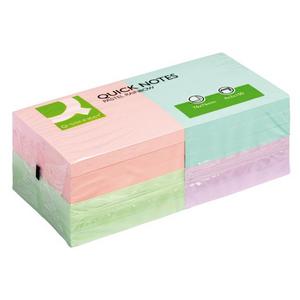 Bločky Q-CONNECT pastelové76x76mm 12x100 l - Plastobal