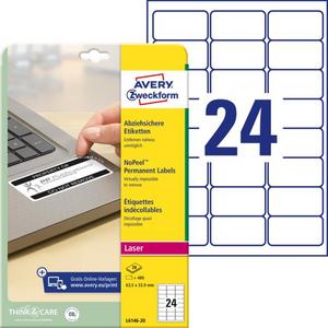 Etikety odolné na špeciálne použitiei Avery `okamžite viditeľná manipulácia` 63,5x33,9mm b - Plastobal