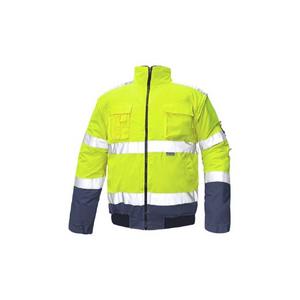 Bunda bezpečnostná CLOVELLY PILOT HV žltá/navy M - Plastobal