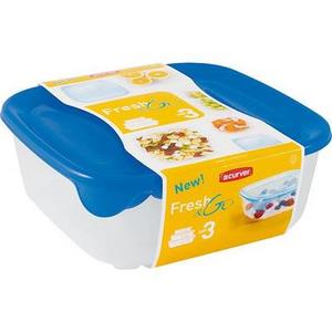 Dóza Curver® Fresh&Go 250 ml+ 800 ml +1700 ml, modrá - Plastobal