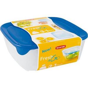 Dóza Curver® Fresh&Go 800 ml +1700 ml +2900 ml +250 ml, modrá - Plastobal
