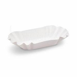 Papierová miska (FSC Mix) oválna biela 17,5 x 10 x 3 cm [250 ks] - Plastobal
