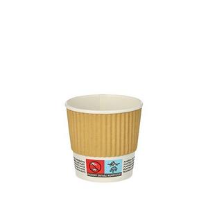 Pohár papierový hnedý kraft  Ripple Wall - 0,1 L - D 6cm -25 ks Výpredaj - MEGA ZĽAVA | ***
