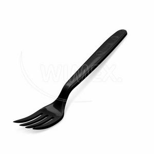 Vidlička (PP) opakovane použiteľná čierna 18,5cm [50 ks] - Plastobal