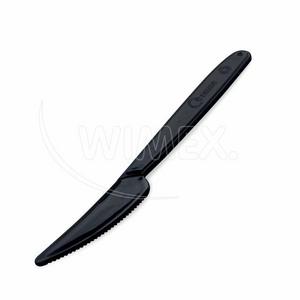 Nôž (PP) opakovane použiteľný čierny 18,5cm [50 ks] - Plastobal