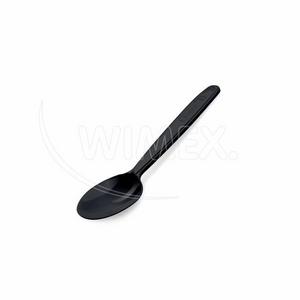 Kávová lyžička (PP) opakovane použiteľná čierna 13cm [50 ks] - Plastobal