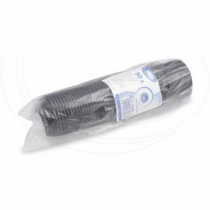 Viečko vypuklé (PS) čierne O62mm [50 ks] - Plastobal