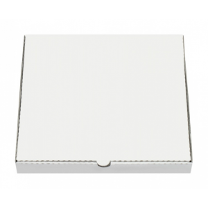 Krabica na pizzu z vlnitej lepenky 33 x 33 x 3 cm [100 ks] BIELA - Gastro potreby | ***