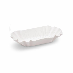 Papierová miska (FSC Mix) nepremastiteľná oválna biela 17,5 x 10,5 x 3 cm [250 ks] - Plastobal