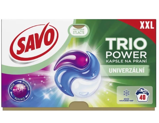 SAVO Trio Power Universal kapsule na pranie 40 ks - Plastobal