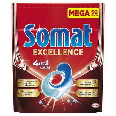 TABLETY DO UMÝVAČKY SOMAT EXCELLENCE 4IN1 50ks - Plastobal