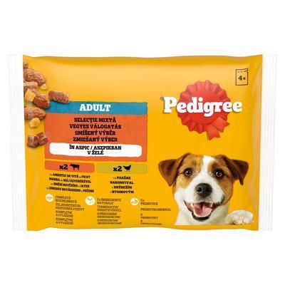 KAPSIČKA PES PEDIG. ADULT KUR/HOV V ŽELÉ 4x100g PACK - Plastobal